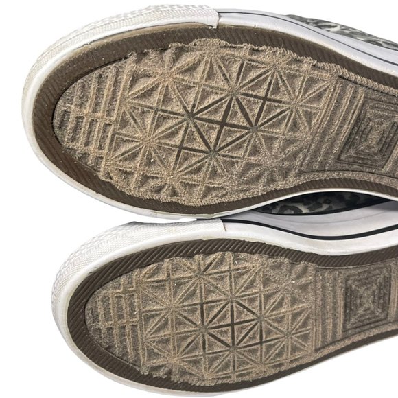 Mengsai Boots Girls Size 2 leopard Print Sneakers Mid Knee High Canvas - Picture 7 of 8